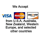 Global Equipment Exporters accepts Visa, Mastercard, and Discover from U.S.A., Australia, New Zealand, Western Europe and selected other countries for purchases of contruction equipment, heavy equipment, machinery, trucks, parts, and attachments